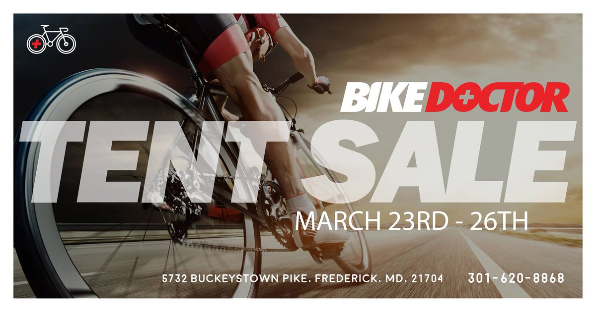 Big huge tent sale all this weekend! Up to 10%-50% off on everything! Open all day! Come on down! #bikemd #bikedc
