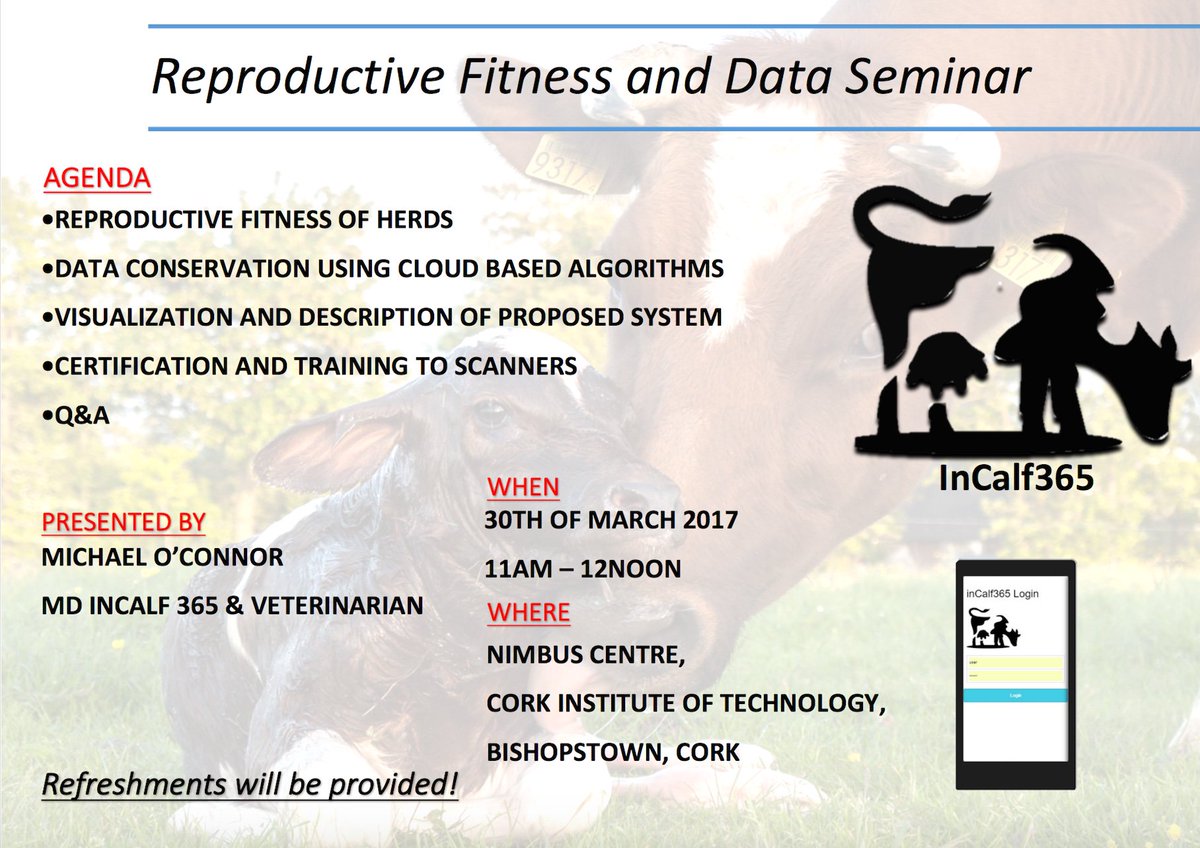 JamesRoche94's tweet photo. Reproductive Fitness and Data seminar being held on Thursday the 30th of march @NimbusCentre @CIT_ie 
tickets here https://t.co/wRyFk1ofwN https://t.co/WkZXoFYTEF