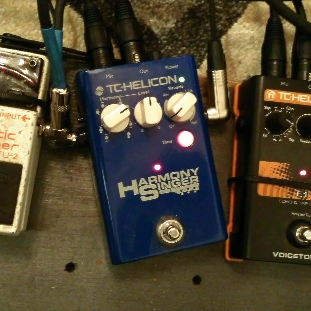 We're back to a three-piece! I'd like to welcome our newest member T.C. Helicon to the band. Seriously, love the voice.