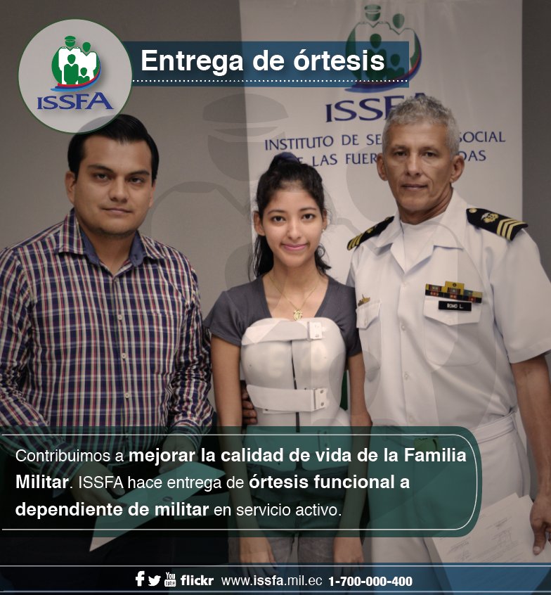 ISSFA_ECUADOR's tweet photo. #ISSFA Regional Litoral realizó entrega de órtesis y prótesis a través del seguro de salud https://t.co/uK53wK3k9A