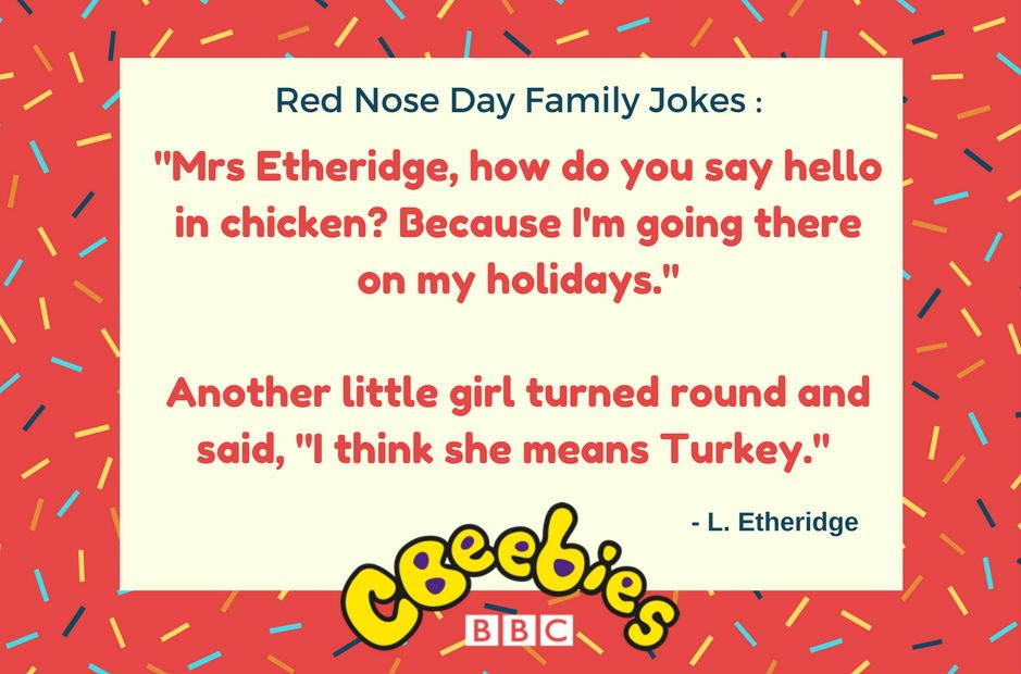 CBeebiesHQ's tweet photo. LOVE this for @RedNoseDay!
We don't know if we're hungry or wanting a holiday now...
π π π¦ π΄
#MakeYourLaughMatter
#RedNoseDay https://t.co/XFnDy0L1xx