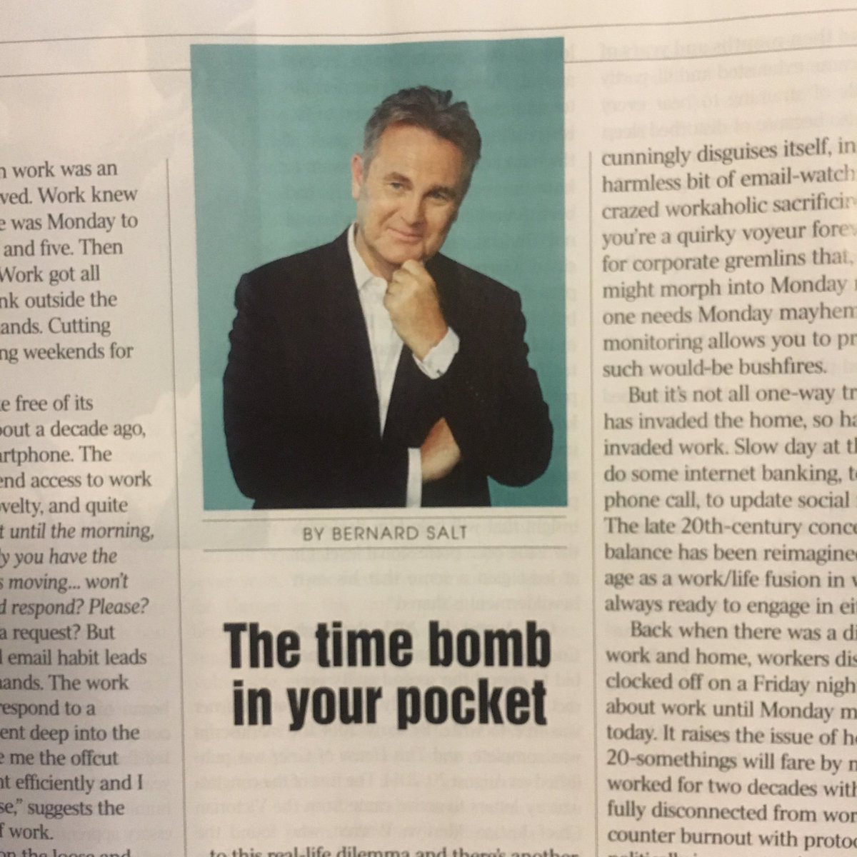 BernardSalt's tweet photo. Work-life balance has been replaced with work-life fusion where the two activities mesh. It started with the smartphone. Need to disconnect https://t.co/uCtkRIfuB9