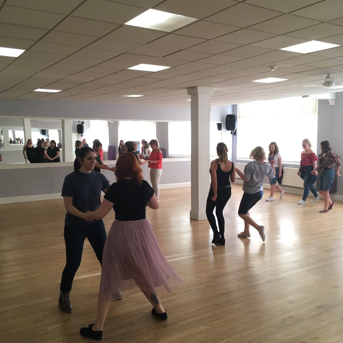SuziTcc's tweet photo. Great time shaking our maracas in #newcastle for @roseelephants #dirtydancing #henparty @CheerleadingCo @Chloe_Dinning #cheercohens https://t.co/n7pfRPRDOI