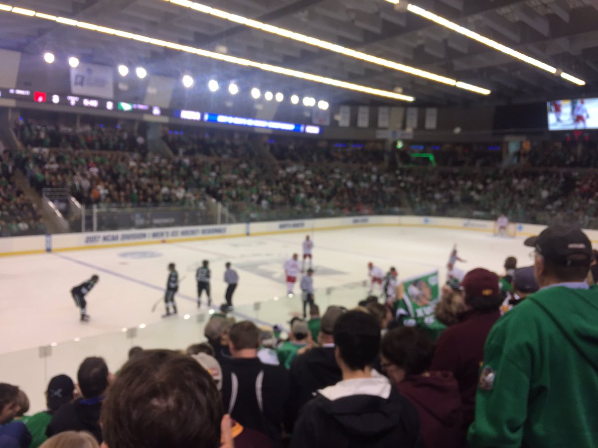 Great to have <a href="/UMDMensHockey/">UMD Men's Hockey</a> alumni <a href="/KeeblerNation14/">Keegan Flaherty</a> &amp; @Bordo_91 in Fargo!! #BulldogCountry