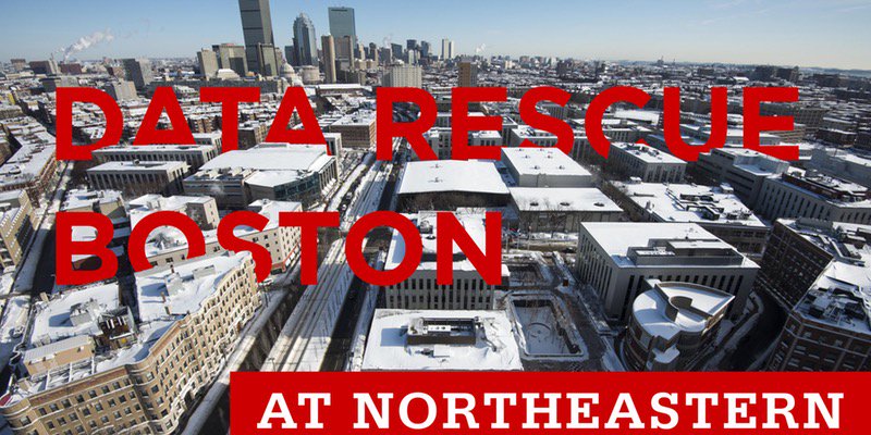 Shout out to the #DataRescue volunteers right here at <a href="/Northeastern/">Northeastern University</a> working to protect valuable federal data this afternoon!