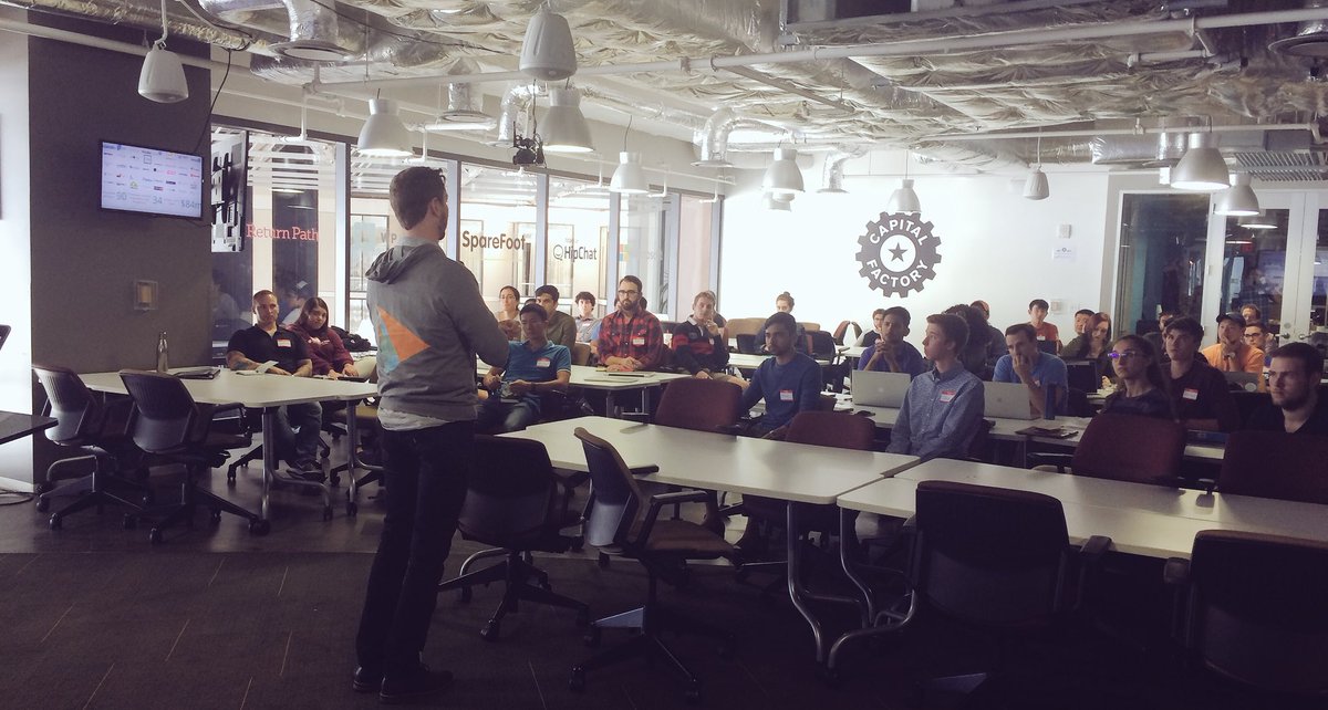 3DayStartup's tweet photo. CEO @cahouser kicks off one of SIX #3DS programs happening this weekend! #3DSUTAustin https://t.co/Ej3TzSsGMw