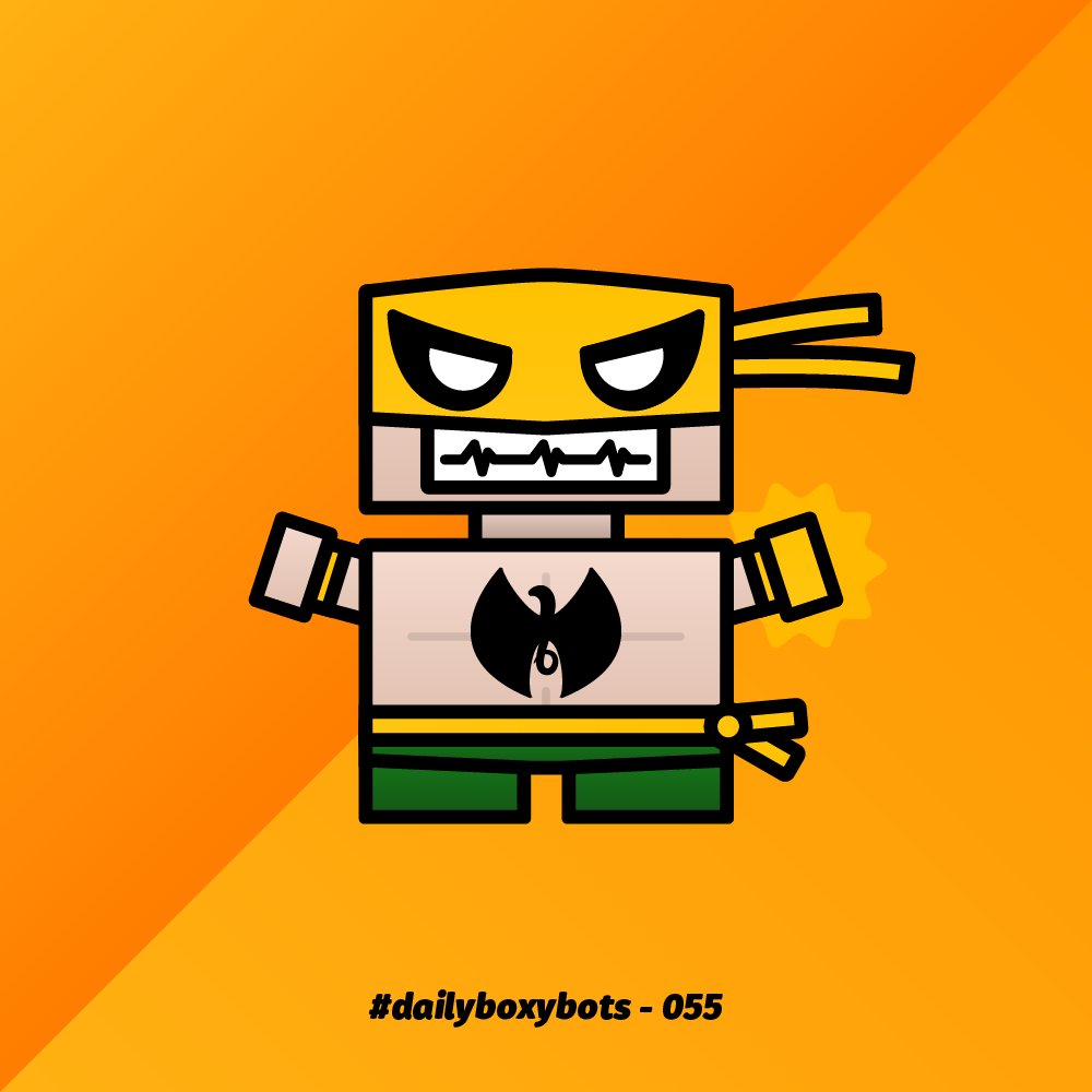 boxybots's tweet photo. Anyone else been watching Iron Fist on Netflix? ✊✨

#DailyBoxybots 055 https://t.co/EELmd6j48a