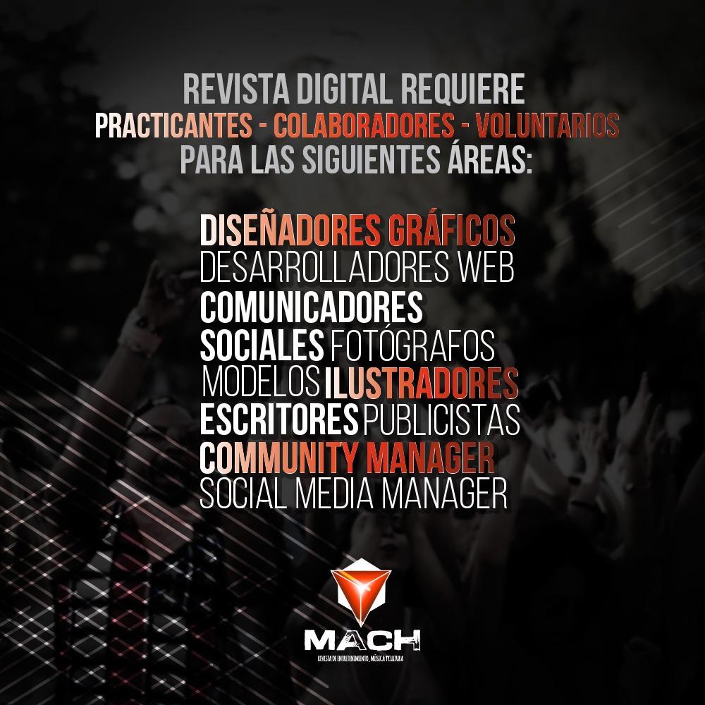 Mach_Magazine's tweet photo. Informes y envío de CV a: https://t.co/uzwZ6sEq6A.com@gmail.com #MACH #magazine #yoleomach https://t.co/e6qvmsK6v1