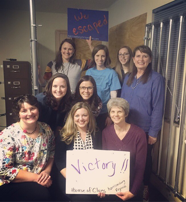 TechWithKatie's tweet photo. We broke out!! It was a blast to play in the escape room and really test out our Breakout EDU skills. We did great, friends! https://t.co/G9PxyAMu8l