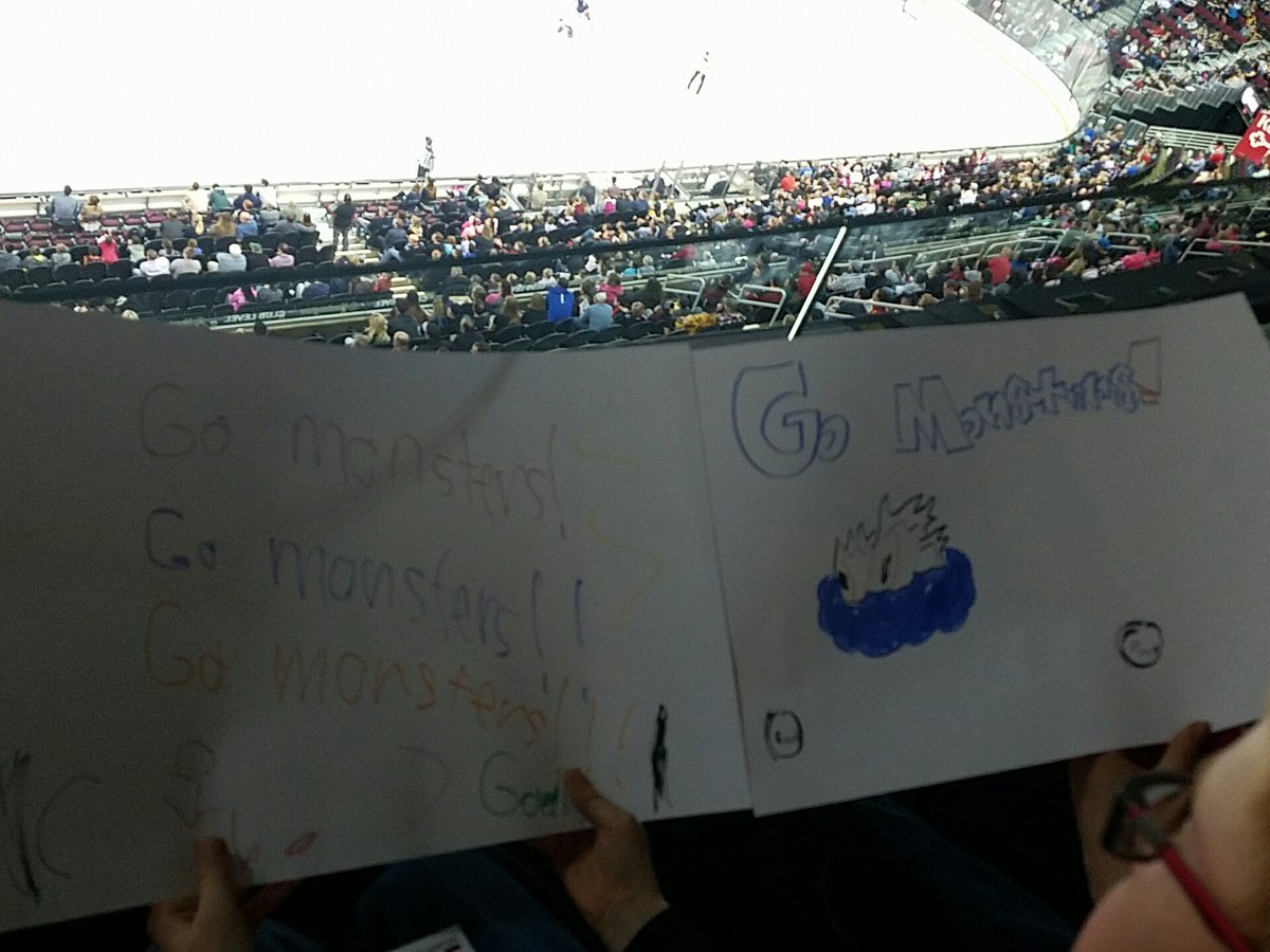 mandakappa's tweet photo. @monstershockey Section 206 Row 1,  seats 9-16 Celebrating a birthday girl! https://t.co/tiSJpmJBcy