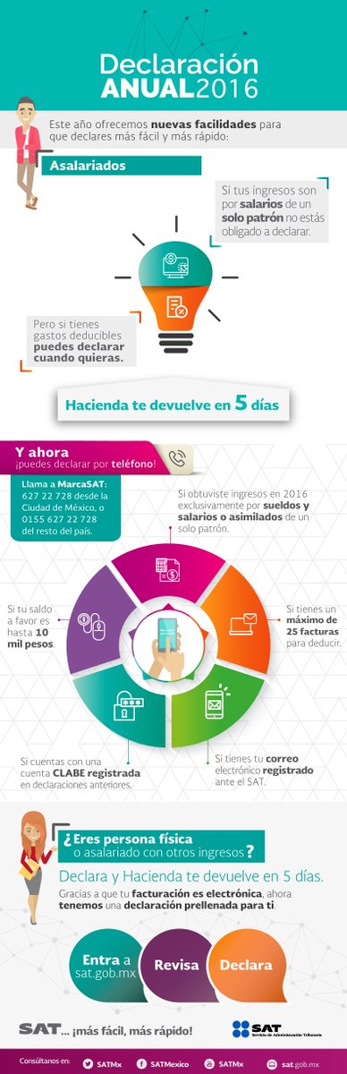 OSantinQuiroz's tweet image. Estas son las nuevas facilidades para realizar tu #DeclaraciónAnual. Con el @SATMX es más fácil y más rápido