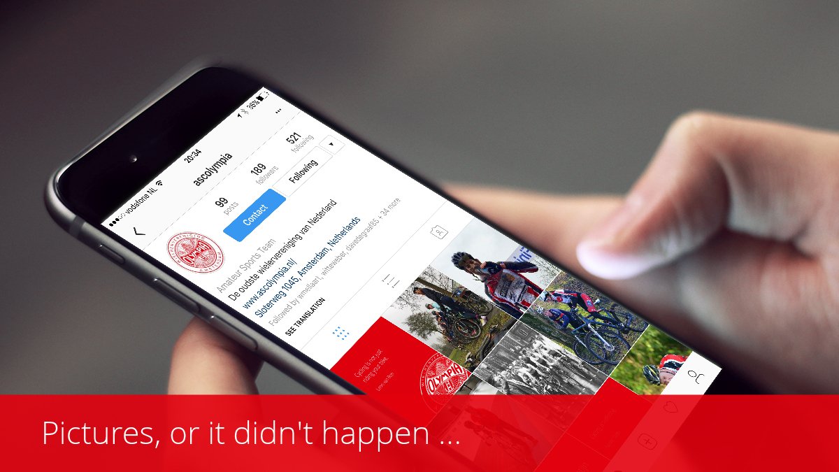 ascolympia's tweet photo. Vergeet niet jouw #fietsfoto te Instagrammen met #ascolympia. Want je weet "Pictures, or it didn't happen ..." ๐ https://t.co/SPDet1qHQw https://t.co/6jKHKQ2UYT