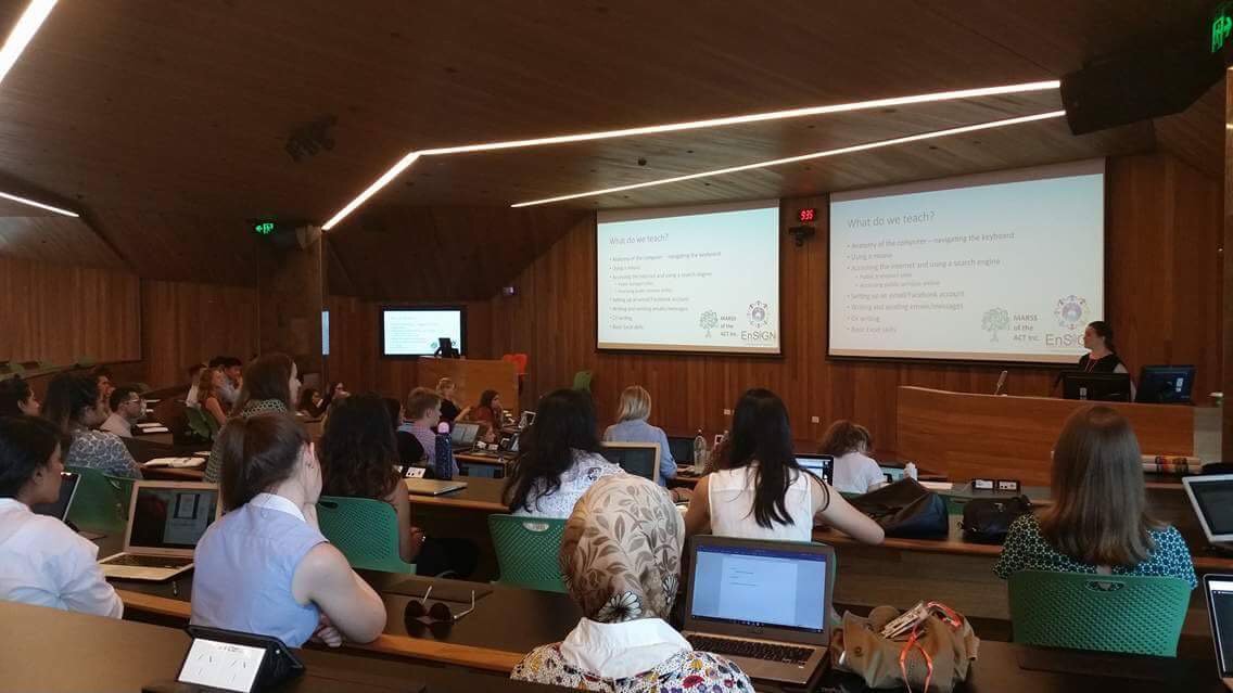 Spotlight on EnSIGN, GHG @ ANU. Great work with MARSS building computer literacy w/ their refugee community marss.org.au