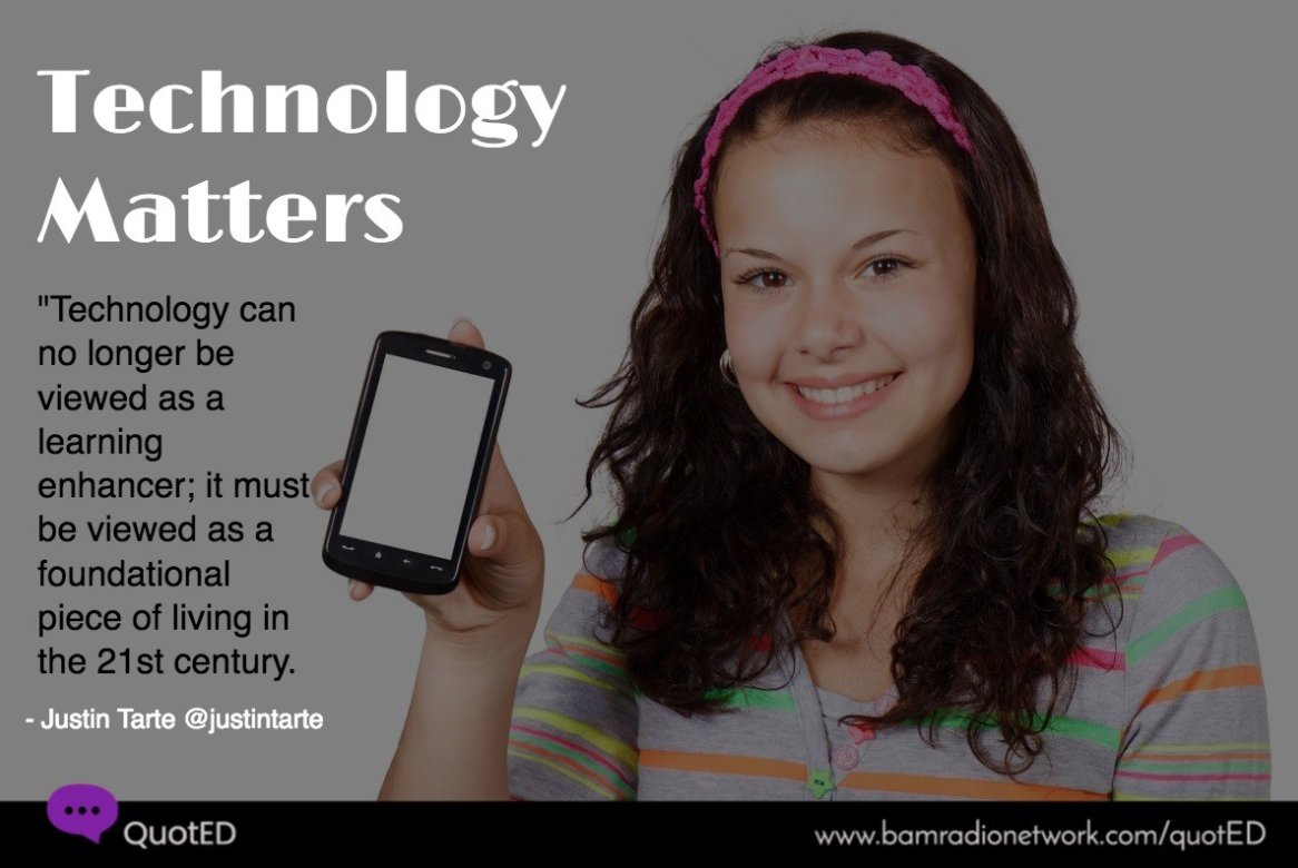 justintarte's tweet photo. Technology in schools is no longer optional if our goal is preparing students for the world they currently live in. #edchat #education https://t.co/I56xhI62ZR