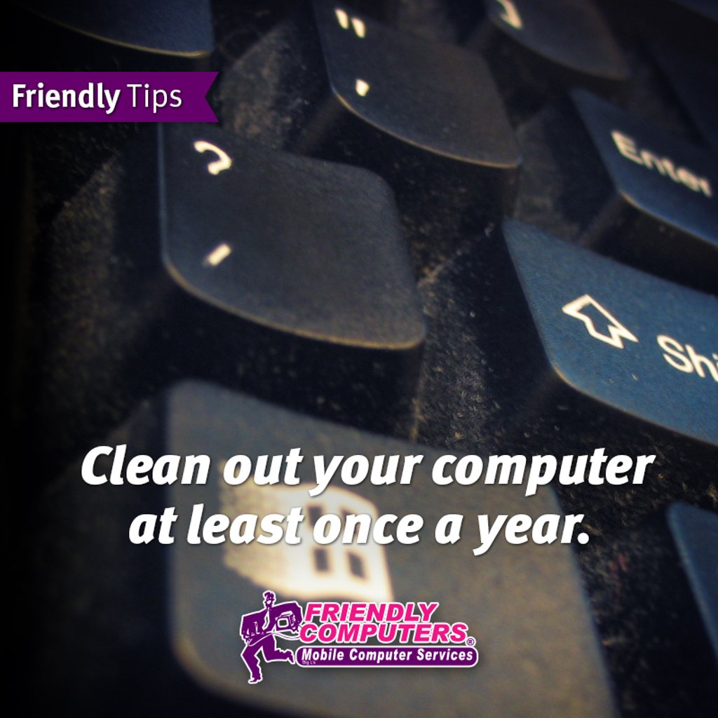 FriendlyITOmaha's tweet photo. Not just the outside, also the inside-with canned air. #cleancomputer #friendlytips https://t.co/l4RSaYP3ba
