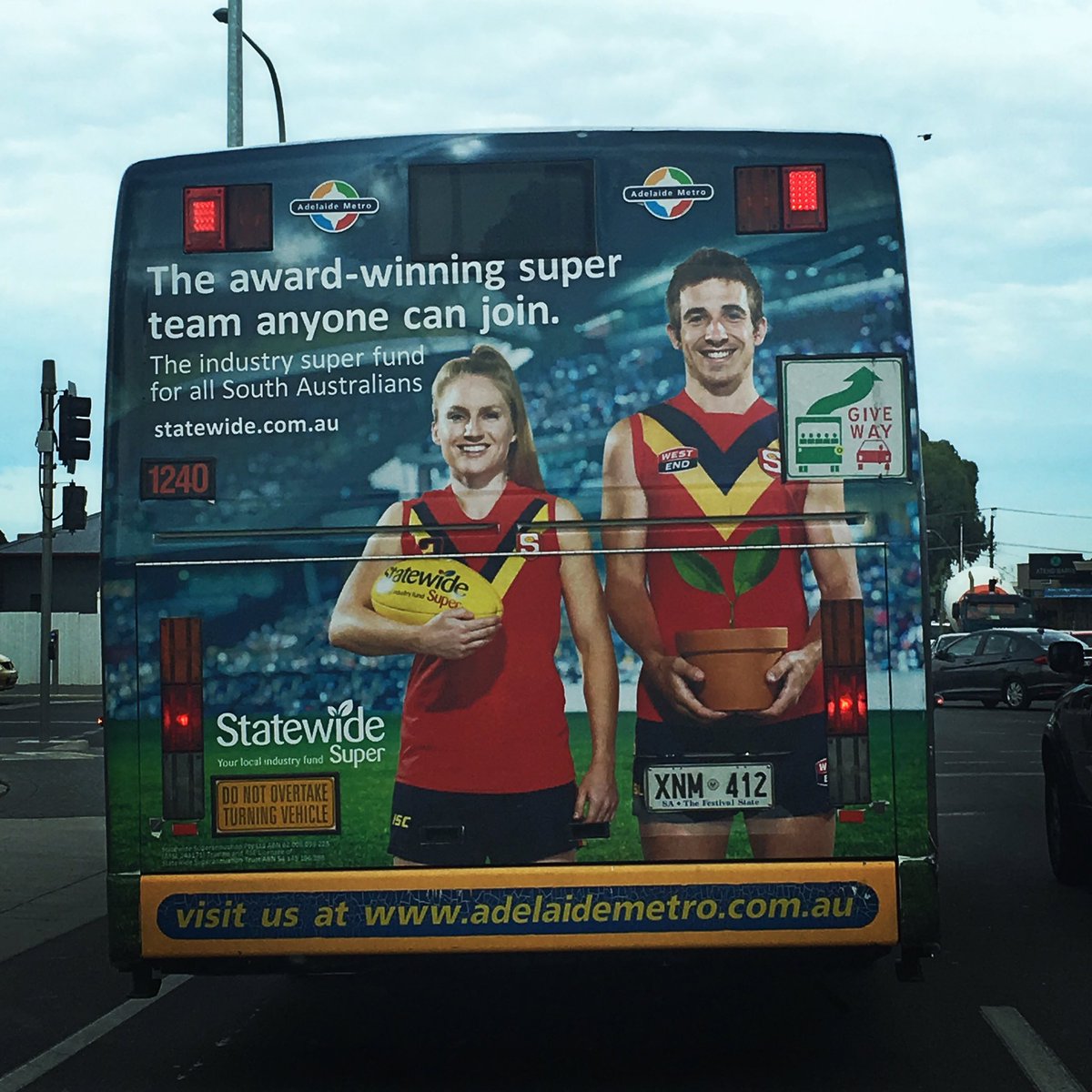 SANFL's tweet photo. Who has spotted SANFL players featuring on the @statewidesuper buses? #SANFL #statewidesuper #welovefooty https://t.co/JS4LuPwXEj