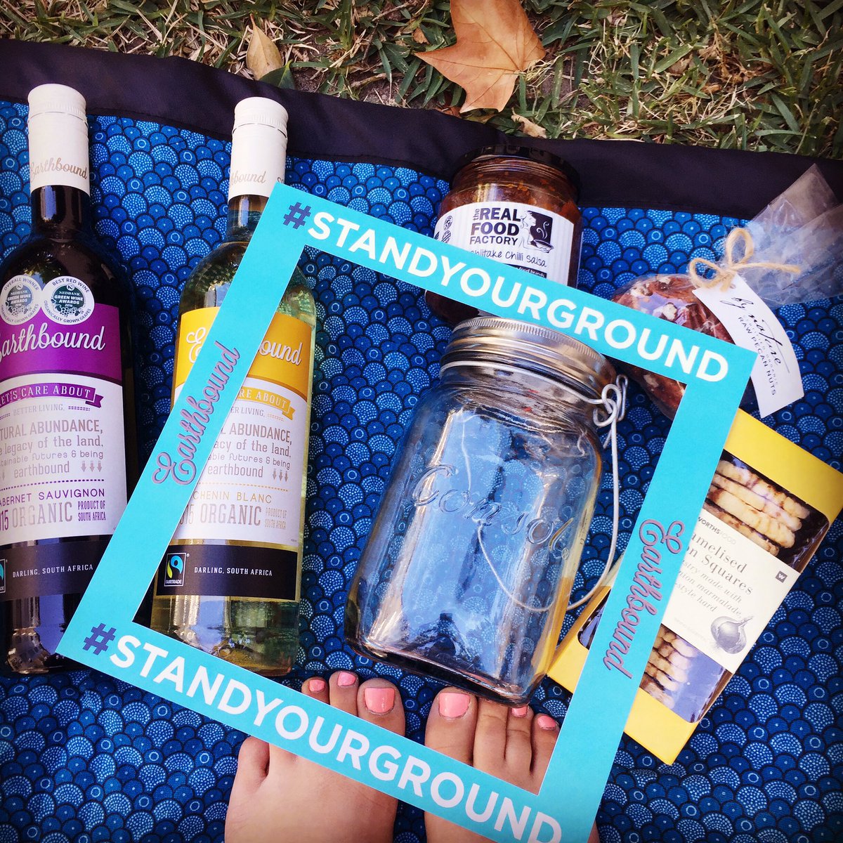 All set for my #earthhour2017 #picnic thanks to <a href="/EarthboundWines/">Earthbound Wines</a> #StandYourGround against #climatechange by switching off tonight!
