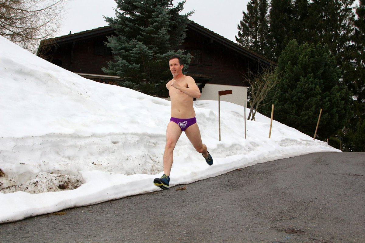 BarryTuck's tweet photo. It may have been chilly in Switzerland, but that didn't stop me donning my @speedo &amp; running #DaredevilRun2017 with @Hollard. https://t.co/uynswQLIex