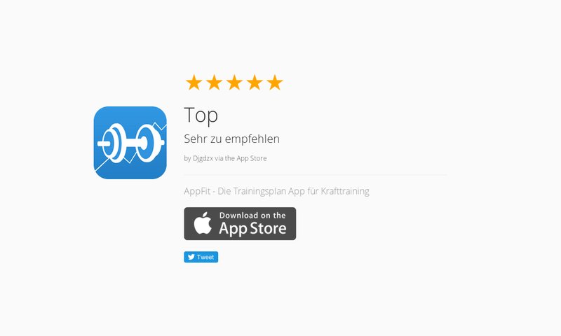 AppFitApp's tweet image. 5 Star Review: "Top: Sehr zu empfehlen" launchkit.io/reviews/1cQUBd…