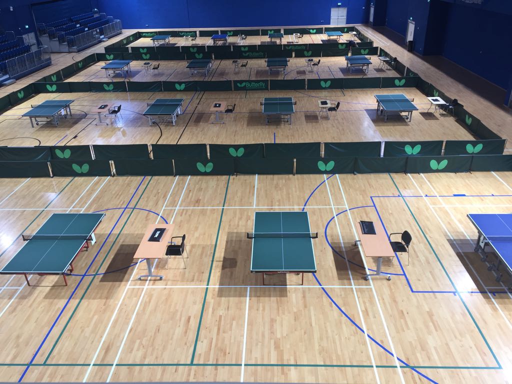 TableTennisIRE's tweet photo. The stage is set for this years Butterfly Irish Junior National Championships at the @indoorarenairl https://t.co/dTYHhycnf9