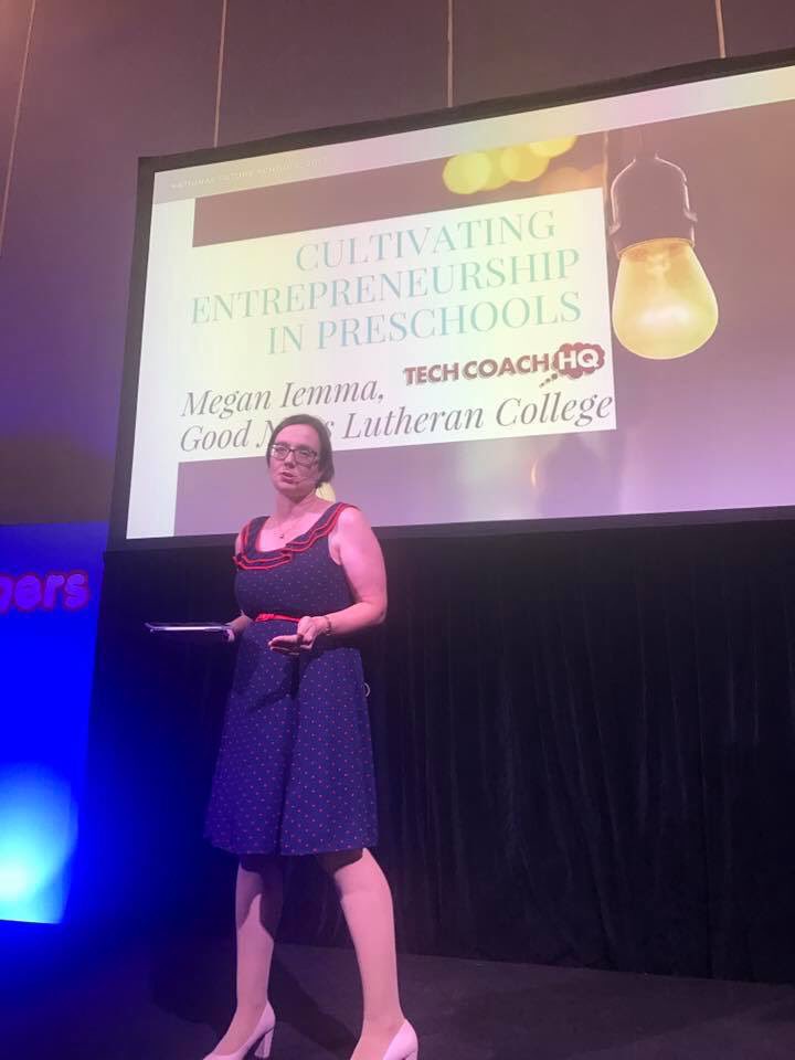 megsamanda's tweet photo. Thanks to the organisers at @EduTECH_AU #FutureSchools conference. Loved the format for doing a 20min presentation #MicrosoftSMB https://t.co/TwP7IzoHWG