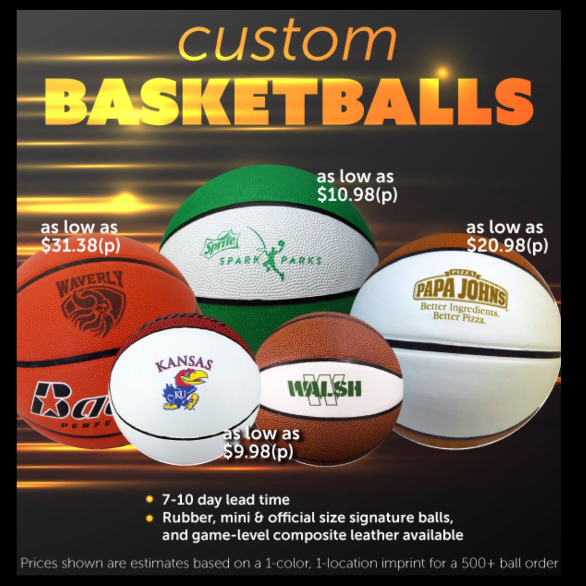 Bracket busted? Don't let a full-court press trap your promo business in a low percentage play.  Bring out the 'Bigs' w/ Baden Sports!