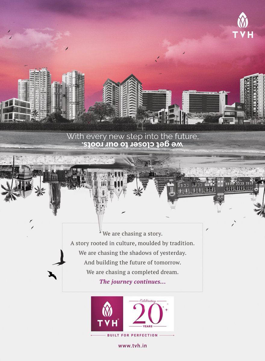 TVHIndia's tweet photo. TVH celebrities 20 years of unsurpassed quality. Avail anniversary offers on our properties in Chennai &amp; Coimbatore. #BuildForPerfection https://t.co/G940wD2Ok2