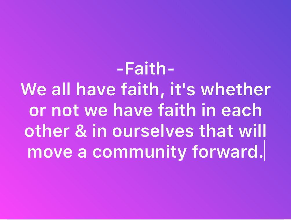 BRiCCJos's tweet photo. Foundational Word #4, FAITH. We all have it, but where does our faith lie? In things or in people? #BRiCCJos #BuildingLifeTogether https://t.co/Y3dewnWHsM