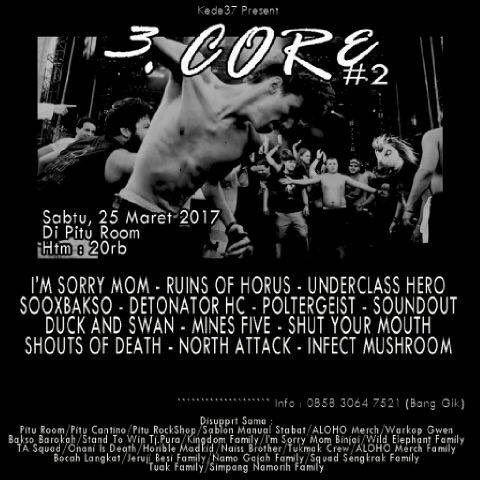 Kita ada di Pitu Room Sunggal Medan malem ini jam 8 malam. Merapat pasukan ROH \m/