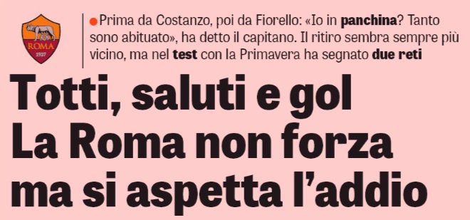 Giovanni Capuano Gazzetta Totti Parole D Addio A Fine Stagione La Roma Non Forza E Aspetta Che Il Capitano Dica Cosa Vuole Fare Dopo Il 30 Giugno T Co Xqkmn72gdo