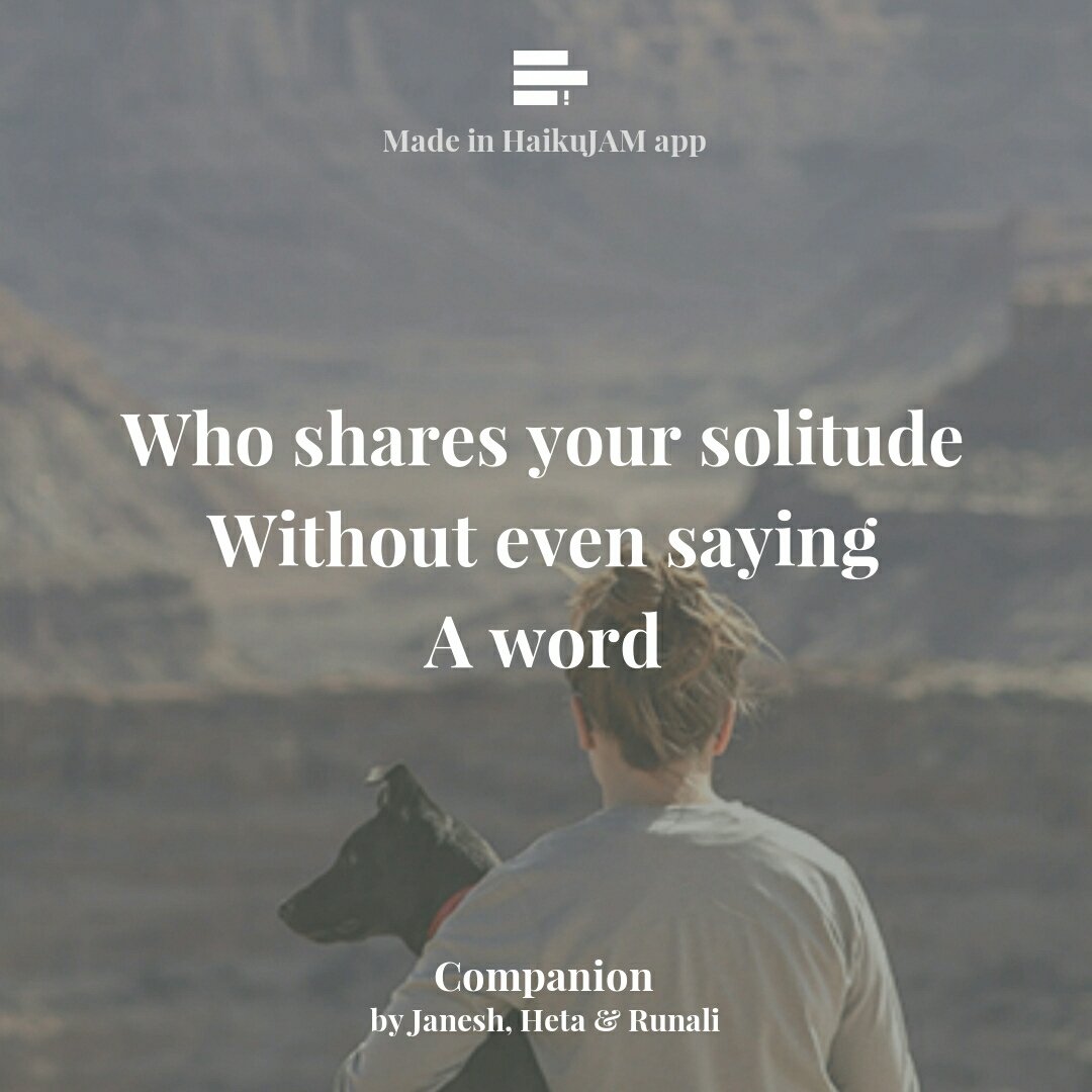 runali_mehta's tweet photo. 'A good companion shortens the longest road'

Janesh, Heta, @runali_mehta in @haikujam https://t.co/uwVfueEzhs