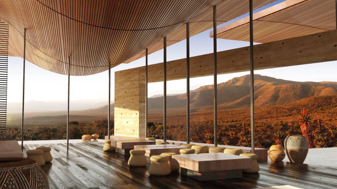hallaboutafrica's tweet photo. Africa #architecture. Karoo Wilderness Centre (finished 2011) functions as a literal picture frame of South Africa's surrounding vistas. https://t.co/u6MorN7J6L