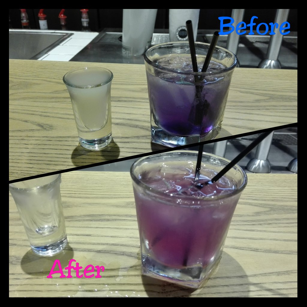 tornado_tammy's tweet photo. The #Absolut Magic of anthocyanins! #cocktailscience https://t.co/ngSXFrYQsu
