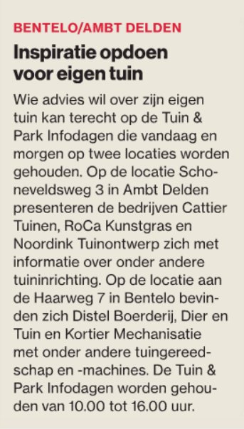 Tubantia: Inspiratie opdoen voor eigen tuin