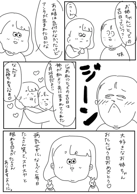 62.【姉妹愛】

本日3月25日は愛すべき姉の誕生日です!
お姉ちゃんお誕生日おめでとう♡盛大な拍手! 