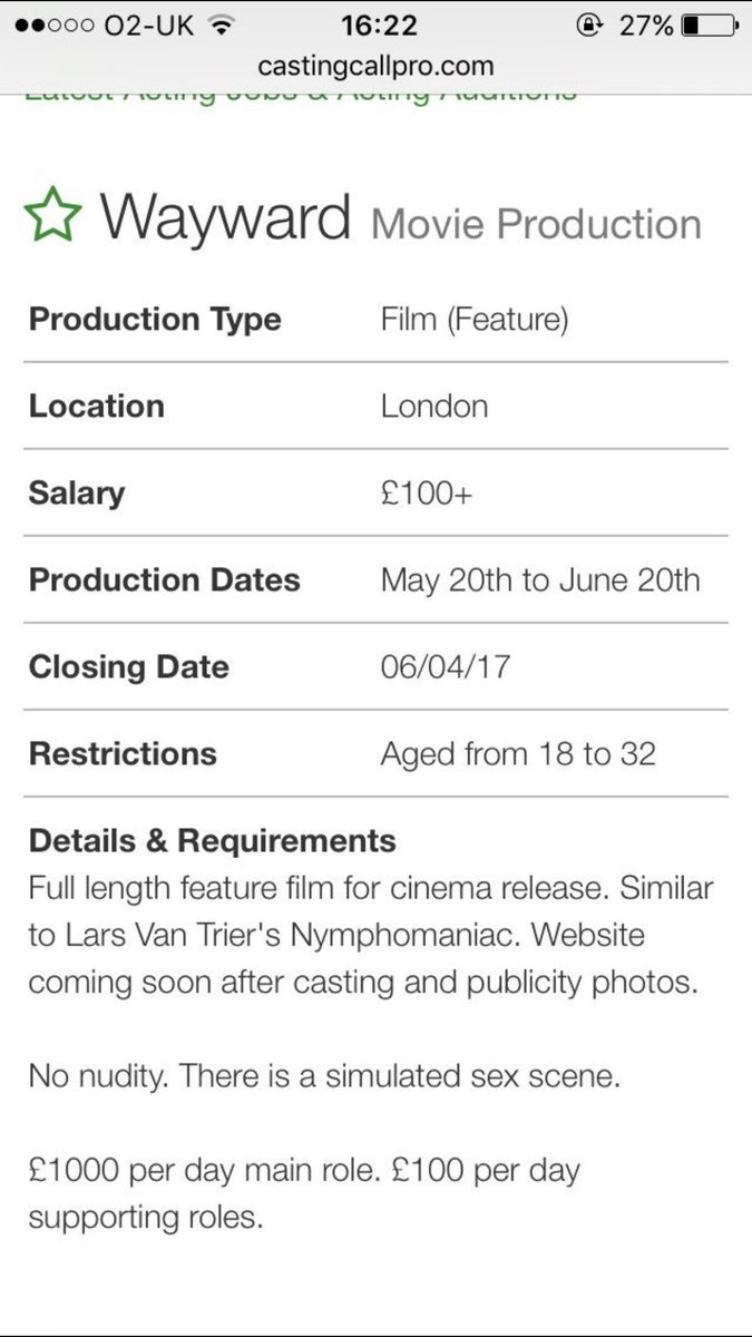 FanniCompton's tweet image. Jesus Christ! I CANNOT believe this casting! Absolutely stunned! #CCP #castingcallpro #actorslife