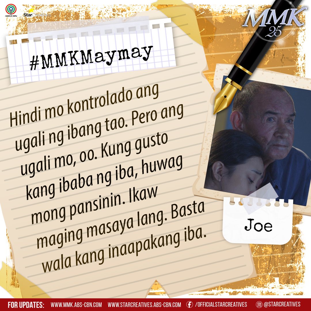 StarCinema's tweet photo. Tama si Papa Joe! #MMKMaymay #MMK25 https://t.co/cuO1x1IXdH