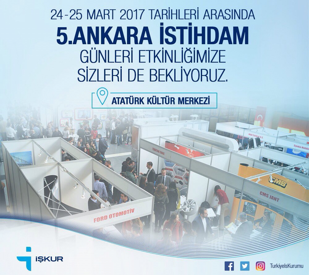 TurkiyeIsKurumu's tweet image. 24-25 Mart tarihlerinde düzenlenecek olan 5.Ankara İstihdam Günleri Etkinliğimize Sizleri De Bekliyoruz