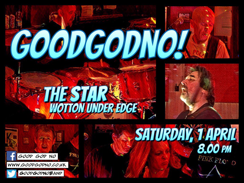 GoodGodNoBand's tweet photo. Private party tonight in Slimbridge, but next Saturday we'll be having our first outing to @starwotton - can't wait! https://t.co/DqxnKEeDTp