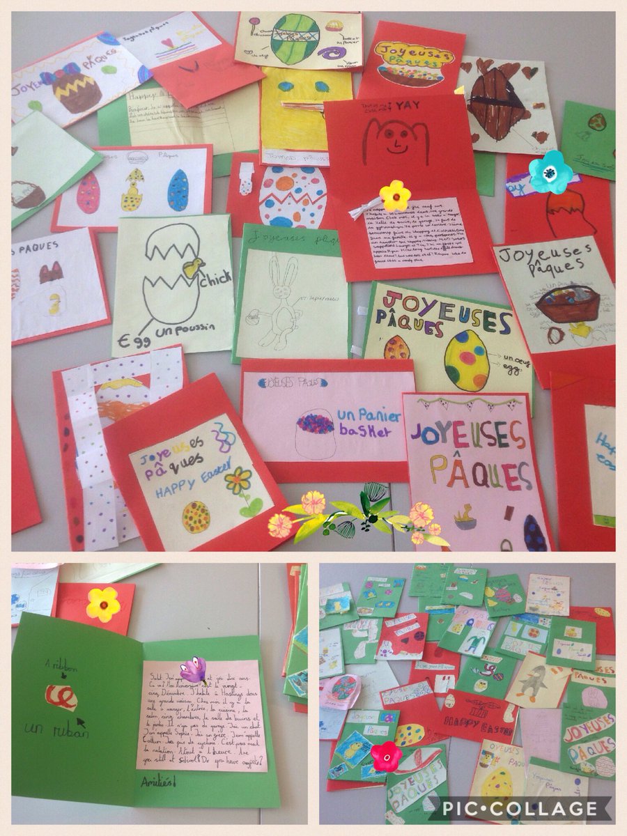 MFL_THA's tweet photo. Year 5 French Easter cards for our French correspondents in Falaise #ks2languages @sandown_school @hastingsacademy 🇫🇷#pride https://t.co/u4djK4nnsX