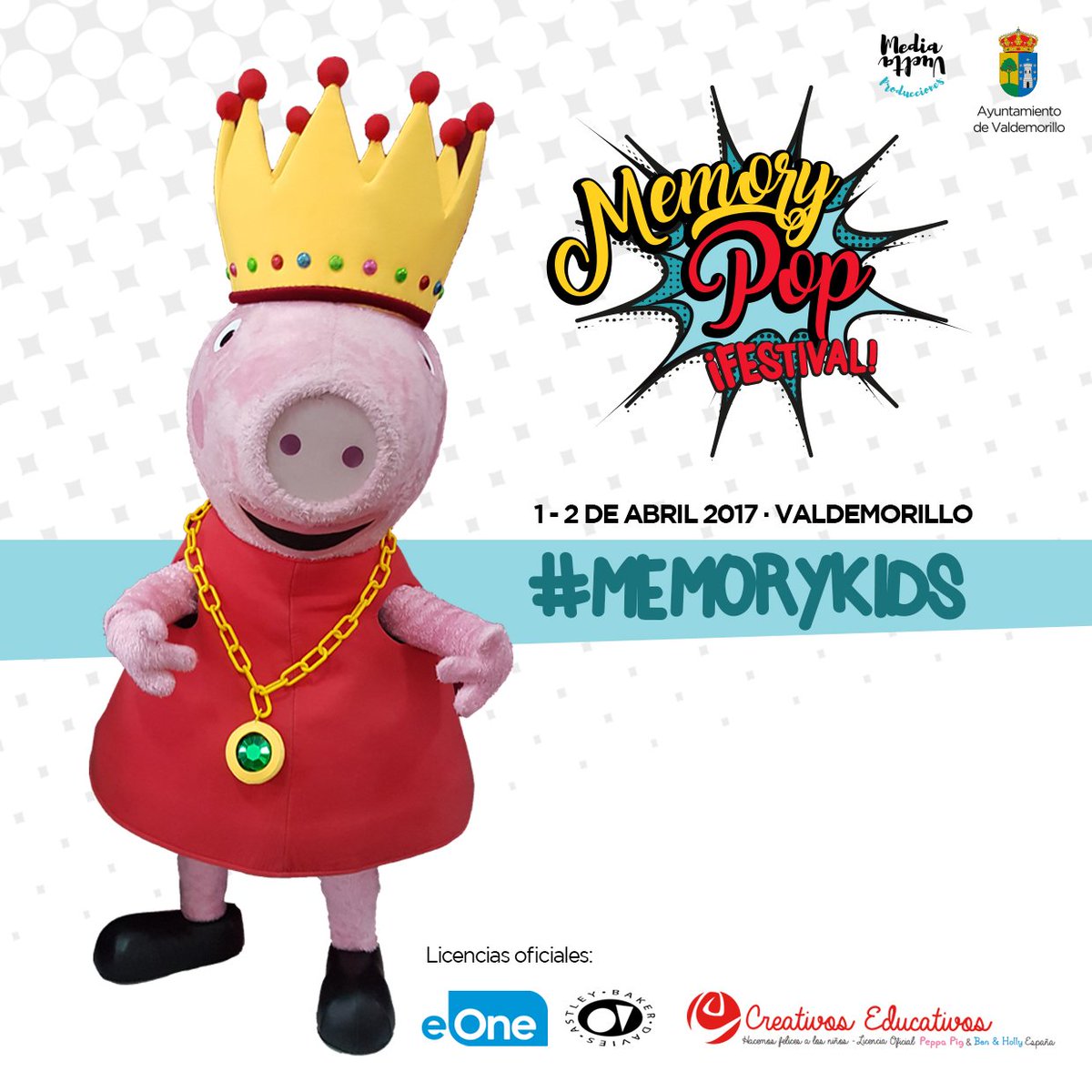 Memoryparkfest's tweet photo. Peppa y George ya están preparados para el teatro musical y para conocer a tu minipopero en persona ¿Y tú? ¿Tienes las entradas? #MemoryKids https://t.co/AacuBWIfHA