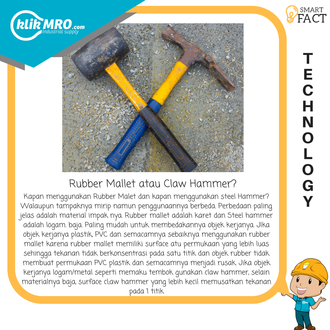 klikmro's tweet photo. Apakah anda Tahu kapan menggunakan rubber mallet dan Claw Hammer ?
Simak Disini !
#SmartFact #TechnoLounge #AusGP https://t.co/c7d7pLBddr