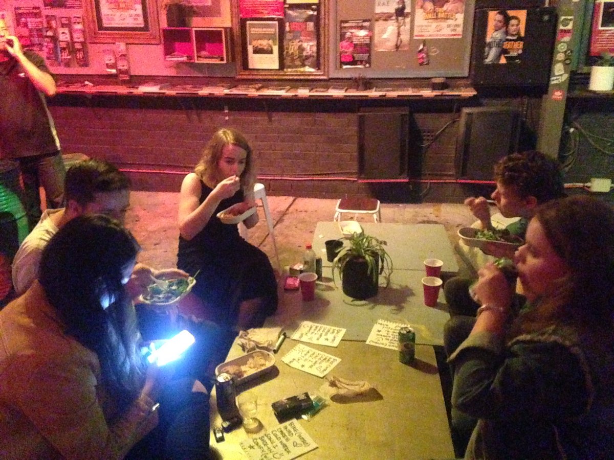 MoaningLisaBand's tweet image. Preshow hangs before @zenhaircuts EP launch show @Factory_Theatre  Fusebox Sydney. #moaninglisa #zenhaircuts