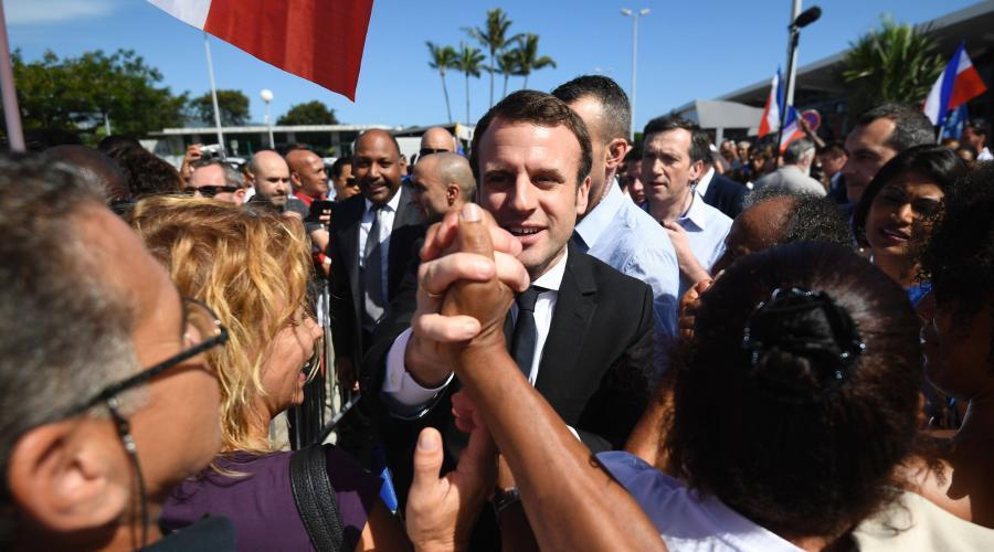 OuestFrance's tweet photo. Présidentielle. Opération séduction pour Macron en Guyane https://t.co/M7ceRUi77c https://t.co/FZT4OVC239