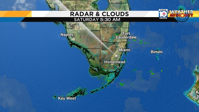 A few showers popping up on radar. Tune in now... @ErikaDelgadoWx has your weekend forecast. #miami #FLL #FLkeys https://t.co/PRhZhHdZY4