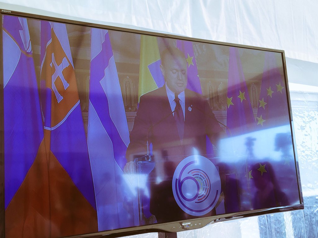 RawNewsLive's tweet photo. Malta's Muscat @ Treaty of Rome: "Solidarity is not a 'a La Carte' option that you order when you need it" #EuropeTogether #EU60 https://t.co/gznvSsEX3l