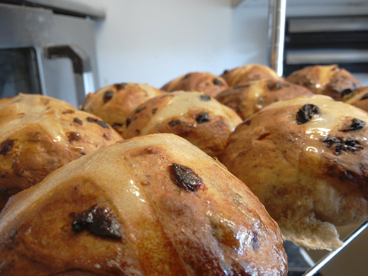 We've just delivered our first batch of freshly baked #sourdough hot cross buns to @Whitproduce , along with our usual bread.

#whitstable
