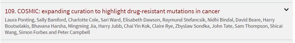 cosmic_sanger's tweet image. We are looking forward to the #Biocuration2017 conference! Would be great to chat during the Monday poster session.