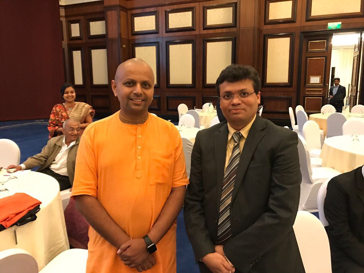 GTBahrain's tweet photo. #BCICAI &amp; GTA purple star award winner for this month - Mr Sandip Rajpopat. Award presented by Shri Gaur Gopal Das. #event #bahrain https://t.co/1blVWBDQS7