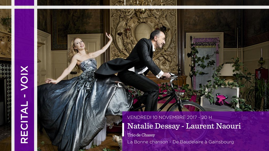 #TCE1718 | 10/11 #recital #NatalieDessay #LaurentNaouri de #Baudelaine à #Gainsbourg #soprano #baryton #basse